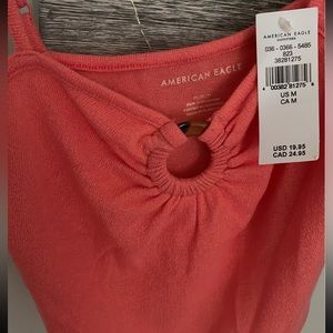 American Eagle Tank Top Keyhole front Size Large